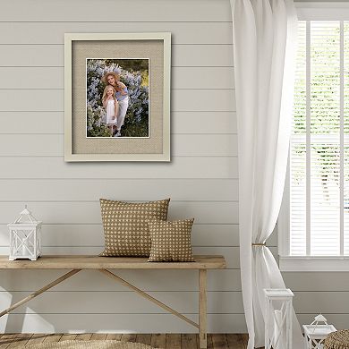 Harvest Collection French Cream Wall Frame with Linen Mat
