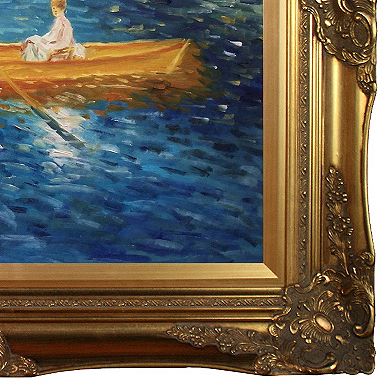 La Pastiche Boating on the Seine Renoir Framed Canvas Wall Art
