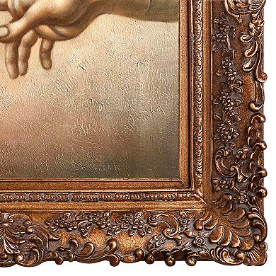 La Pastiche Creation of Adam by Michelangelo Framed Wall Art
