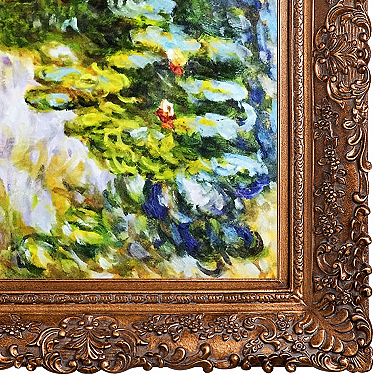 La Pastiche Water Lilies Claude Monet Framed Canvas Wall Art