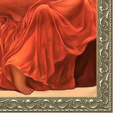 La Pastiche Flaming June by Lord Frederic Leighton Medium Framed Wall Art