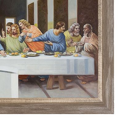La Pastiche The Last Supper Leonardo Da Vinci Framed Canvas Wall Art