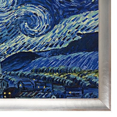 La Pastiche Starry Night Vincent Van Gogh Framed Canvas Wall Art