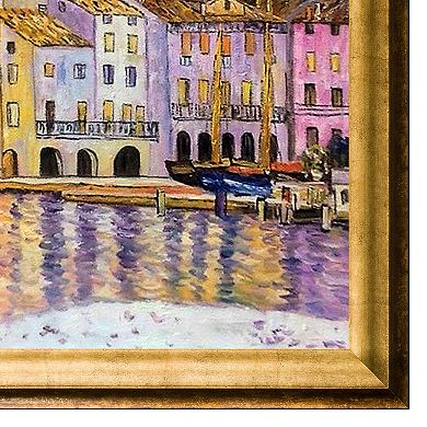 La Pastiche Malcesine on Lake Garda by Gustav Klimt Framed Wall Art