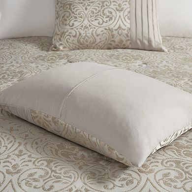 Madison Park Maisie 12-Piece Jacquard Complete Comforter Set with Bed Sheet Set and Throw Pillow