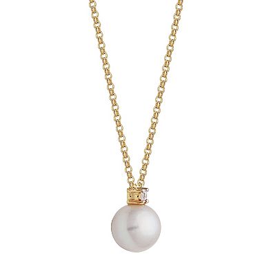 Maralux 18k Gold Over Sterling Silver Freshwater Cultured Pearl Necklace