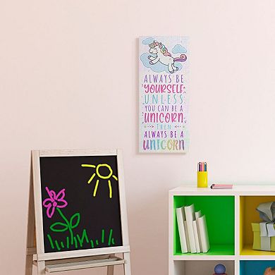 Stupell Home Decor Always Be Yourself or a Unicorn Canvas Wall Art