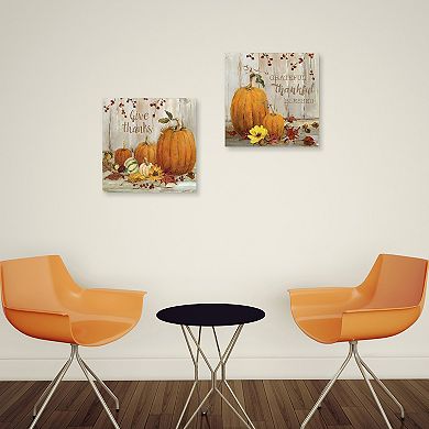 Master Piece Pumpkin Patch Canvas Wall Art 2-piece Set