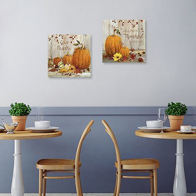 Master Piece Pumpkin Patch Canvas Wall Art 2-piece Set