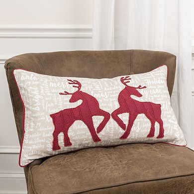 Rizzy Home Deer Throw Pillow