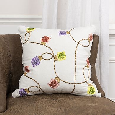 Rizzy Home String of Lights Throw Pillow