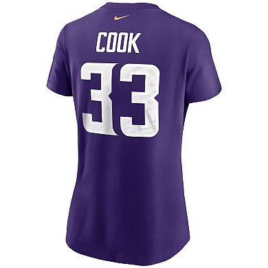 Women's Nike Dalvin Cook Purple Minnesota Vikings Name & Number T-Shirt