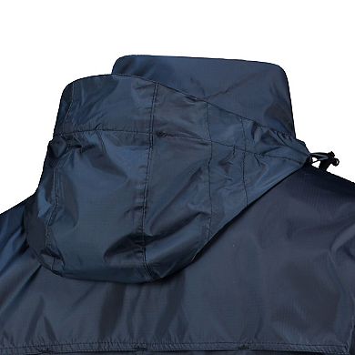 Men's Dunbrooke Navy New England Patriots Circle Sportsman Waterproof Packable Lightweight Full-Zip Jacket