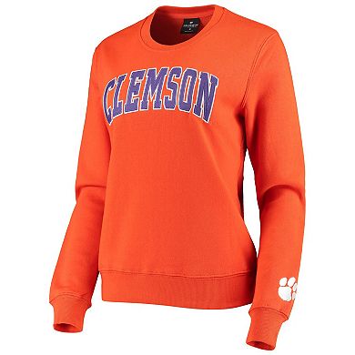 Women's Colosseum Orange Clemson Tigers Campanile Pullover Sweatshirt