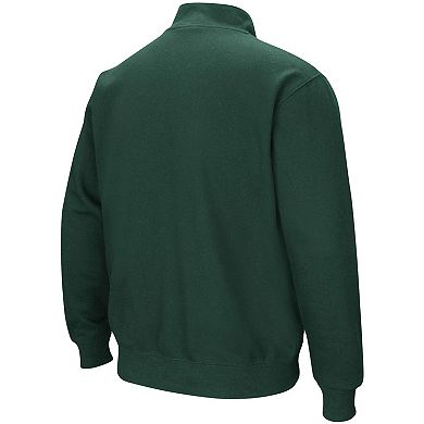 Men's Colosseum Green Miami Hurricanes Tortugas Logo Quarter-Zip Jacket