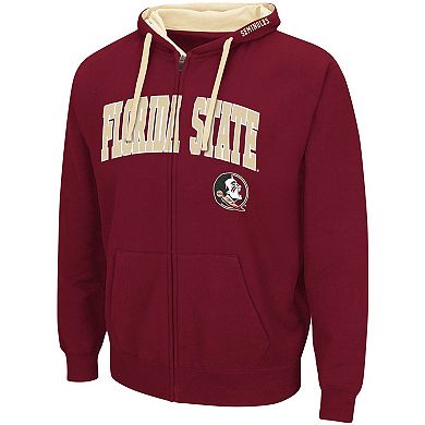 Men's Colosseum Garnet Florida State Seminoles Big & Tall Full-Zip Hoodie