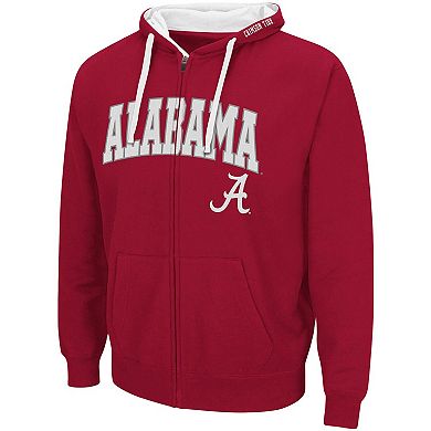 Men's Colosseum Crimson Alabama Crimson Tide Big & Tall Full-Zip Hoodie