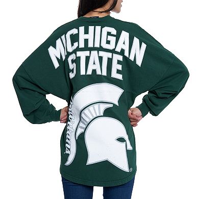 Women's Green Michigan State Spartans Loud n Proud Spirit Jersey T-Shirt