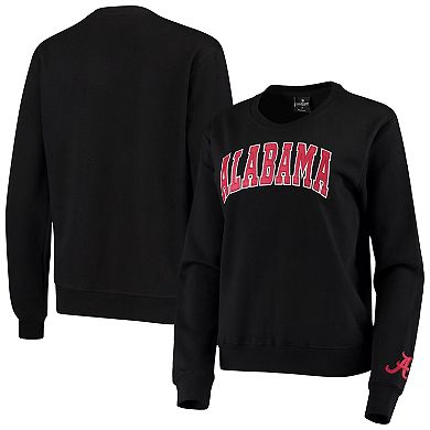 Women's Colosseum Black Alabama Crimson Tide Campanile Pullover Sweatshirt