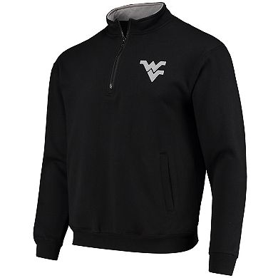 Men's Colosseum Black West Virginia Mountaineers Tortugas Logo Quarter-Zip Jacket