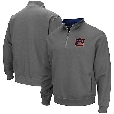 Men's Colosseum Charcoal Auburn Tigers Tortugas Logo Quarter-Zip Pullover Jacket