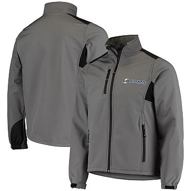 Men's Dunbrooke Charcoal Los Angeles Rams Circle Softshell Fleece Full-Zip Jacket