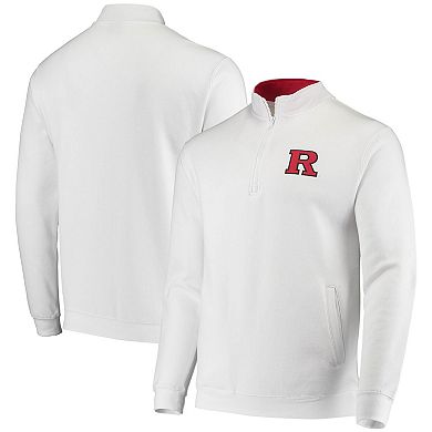 Men's Colosseum White Rutgers Scarlet Knights Tortugas Logo Quarter-Zip Jacket