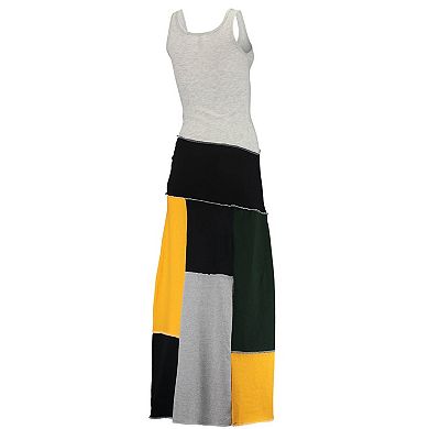 Women's Refried Apparel Gray Green Bay Packers Tri-Blend Sleeveless Maxi Dress