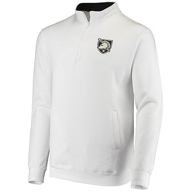 Men's Colosseum White Army Black Knights Tortugas Logo Quarter-Zip Jacket