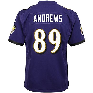 Youth Nike Mark Andrews Purple Baltimore Ravens Game Jersey