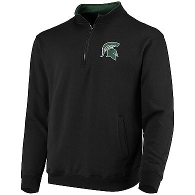 Men's Colosseum Black Michigan State Spartans Tortugas Logo Quarter-Zip Jacket