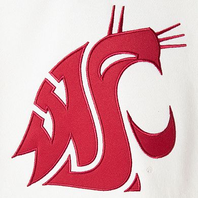 Men's Colosseum Cream Washington State Cougars 2.0 Lace-Up Hoodie