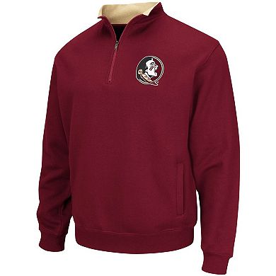 Men's Colosseum Garnet Florida State Seminoles Tortugas Logo Quarter-Zip Pullover Jacket