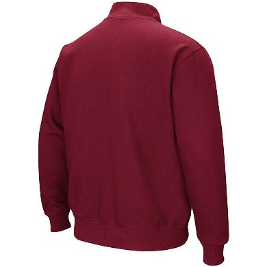 Men's Colosseum Garnet Florida State Seminoles Tortugas Logo Quarter-Zip Pullover Jacket