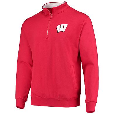 Men's Colosseum Red Wisconsin Badgers Tortugas Logo Quarter-Zip Jacket