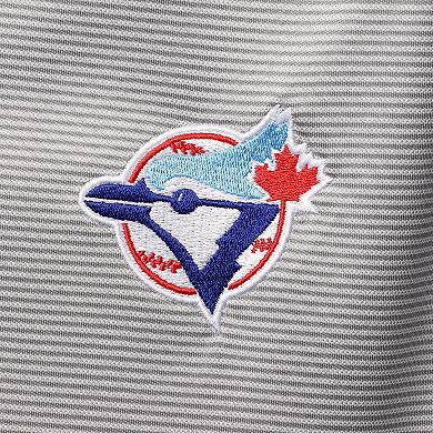 Men's Levelwear Gray Toronto Blue Jays Orion Historic Logo Raglan Quarter-Zip Jacket