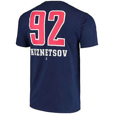 Men's Fanatics Branded Evgeny Kuznetsov Navy Washington Capitals Underdog Name & Number T-Shirt