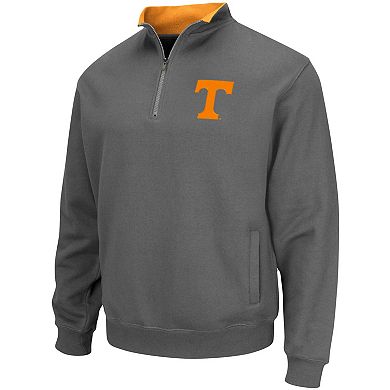 Men's Colosseum Charcoal Tennessee Volunteers Tortugas Logo Quarter-Zip Jacket