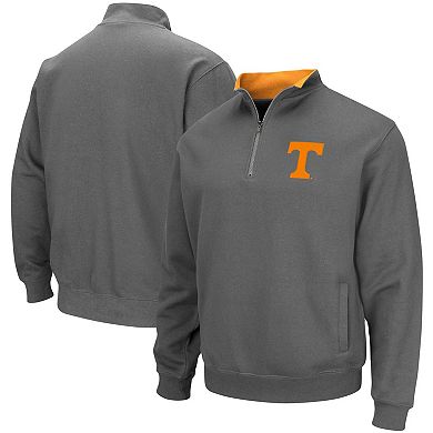 Men's Colosseum Charcoal Tennessee Volunteers Tortugas Logo Quarter-Zip Jacket