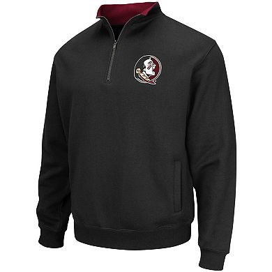 Men's Colosseum Black Florida State Seminoles Tortugas Logo Quarter-Zip Pullover Jacket