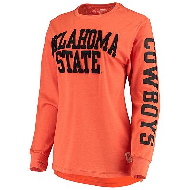 Women's Pressbox Orange Oklahoma State Cowboys Two-Hit Canyon Long Sleeve T-Shirt