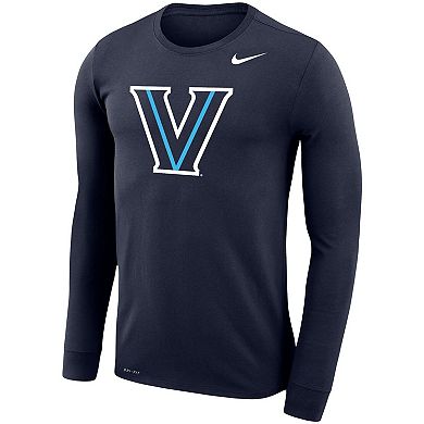 Men's Nike Navy Villanova Wildcats Big & Tall Primary Logo Legend Performance Long Sleeve T-Shirt