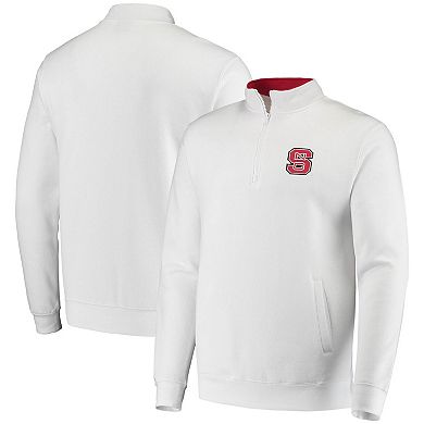 Men's Colosseum White NC State Wolfpack Tortugas Logo Quarter-Zip Jacket