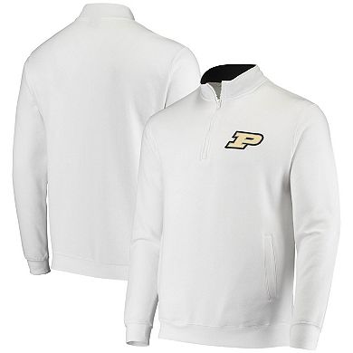 Men's Colosseum White Purdue Boilermakers Tortugas Logo Quarter-Zip Jacket