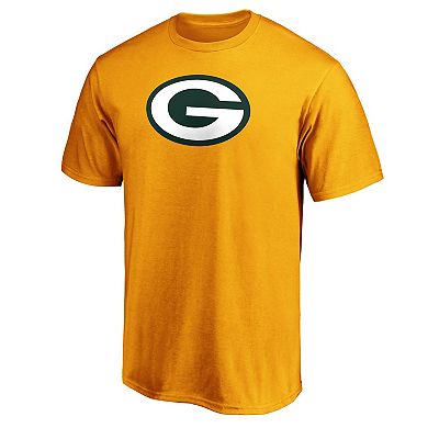 Men's Fanatics Branded Gold Green Bay Packers Primary Logo T-Shirt