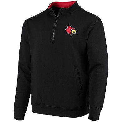 Men's Colosseum Black Louisville Cardinals Tortugas Logo Quarter-Zip Jacket