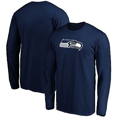 Men's Fanatics Branded College Navy Seattle Seahawks Big & Tall Primary Team Logo Long Sleeve T-Shirt