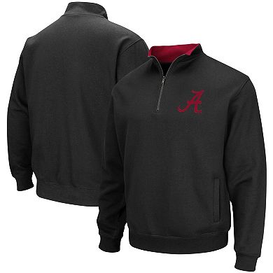 Men's Colosseum Black Alabama Crimson Tide Tortugas Logo Quarter-Zip Pullover Jacket