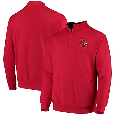 Men's Colosseum Red Louisville Cardinals Tortugas Logo Quarter-Zip Jacket