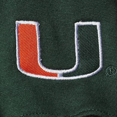 Women's Colosseum Green Miami Hurricanes Campanile Pullover Sweatshirt